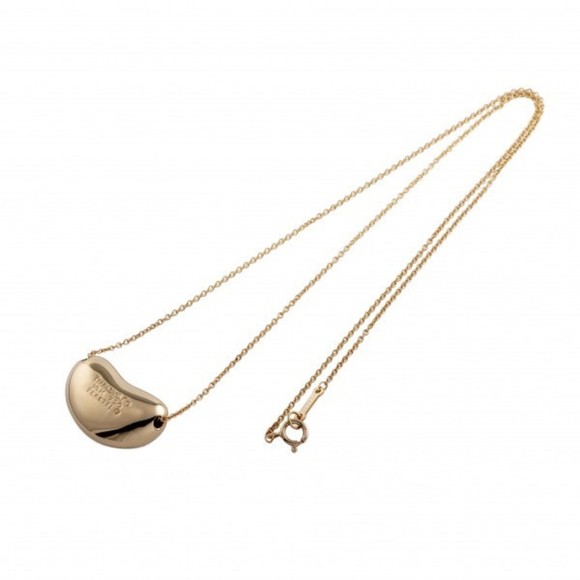 TIFFANY Beans Elsa Peretti Necklace/Pendant K18YG Yellow Gold - Picture 2 of 3